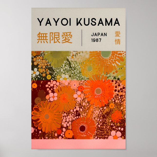 Yayoi Kusama Inspirou o Impressão de Arte Abstrato (Frente)