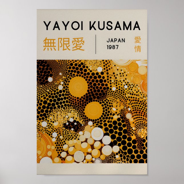 Yayoi Kusama Inspirou o Impressão de Arte Abstrato (Frente)
