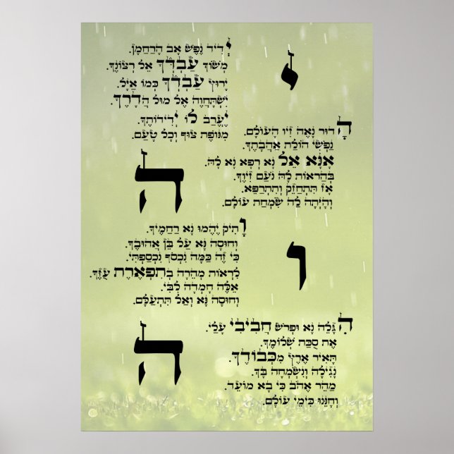 Yedid Nefesh Poster (Frente)