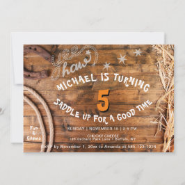 Yee Haw Cowboy BIrthday Convite