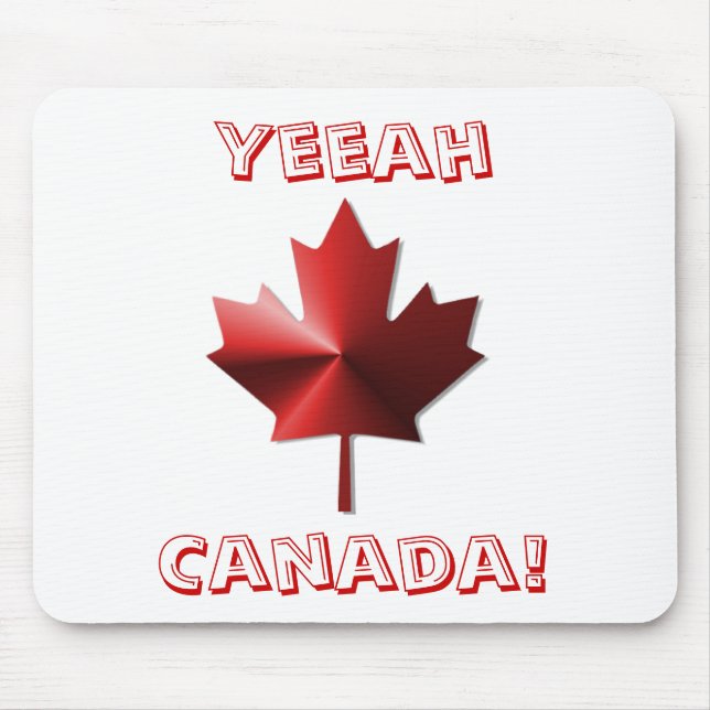 Yeeah Canada Flag Maple Leaf Mousepad (Frente)