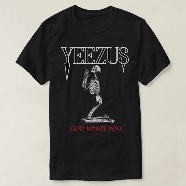 Yeezus skeleton Classic T-Shirt (Frente do Design)