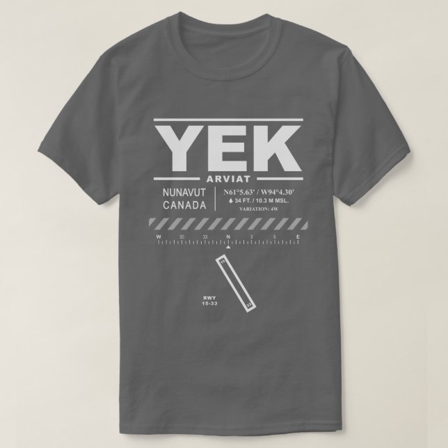 YEK T-Shirt do Aeroporto de Arviat (Frente do Design)