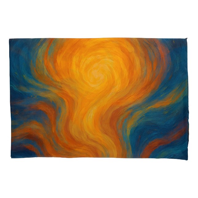 yellow and blue swirl sun energy abstract (Frente)