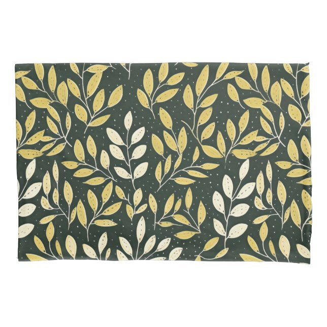 Yellow and Cream Leafy Branches Pattern  (Frente-Esquerda)