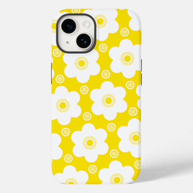 Yellow and White Daisies and Polka Dots (Verso)