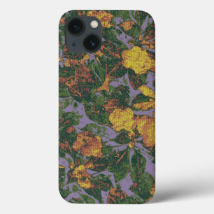 Yellow flower camouflage pattern