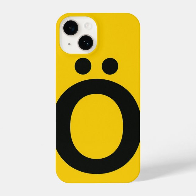 Yellow Phone Case with Trendy Moda (Verso)