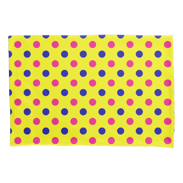 Yellow Pink Blue Polka Dot Pattern (Frente)
