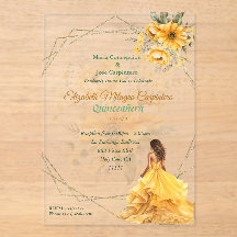 Yellow Quinceañera Floral