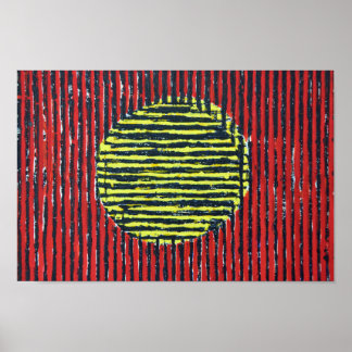 Yellow Spot moderno, abstrato, poster de arte