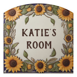 Yellow Sunflower Flowers Personalized Custom Name