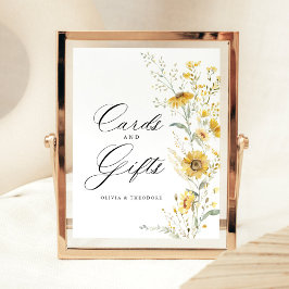 Yellow Wildflower Sunflower Cards & Gifts Wedding
