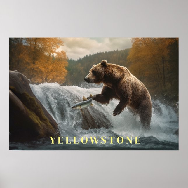 Yellowstone Bear Poster Art (Frente)