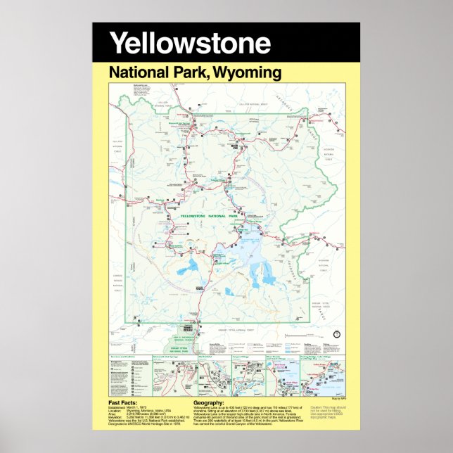 Yellowstone National Park Grande Poster (Frente)
