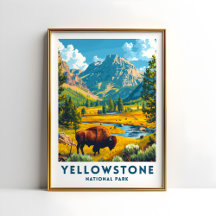 Yellowstone National Park Viagem Impressão Poster