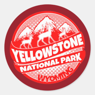Yellowstone National Park Wyoming, autocolante ver