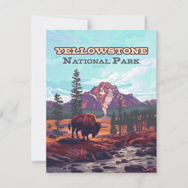 Yellowstone National Park Wyoming Bison (Frente)