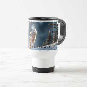 Yellowstone Wolf Caneca de viagem