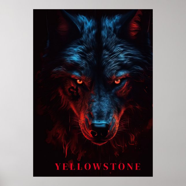 Yellowstone Wolf Poster Art (Frente)