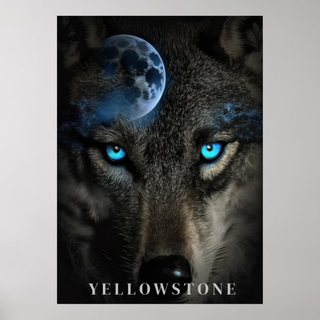 Yellowstone Wolf Poster Art (Frente)