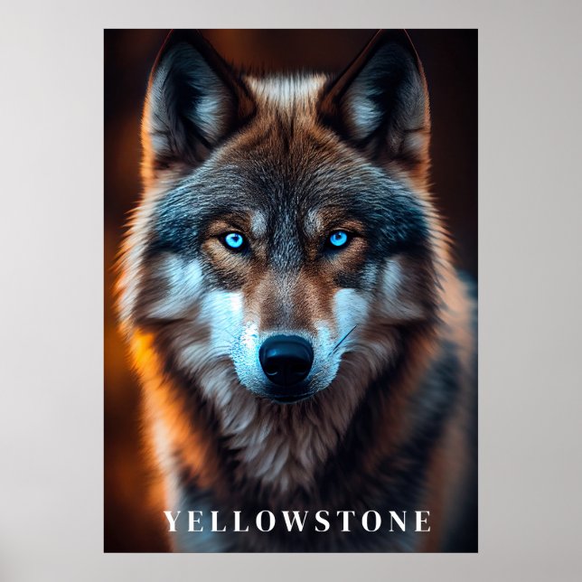 Yellowstone Wolf Poster Art (Frente)