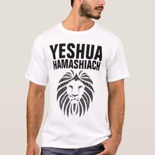 YESHUA HAMASHIACH, Leão de t-shirts de Judah