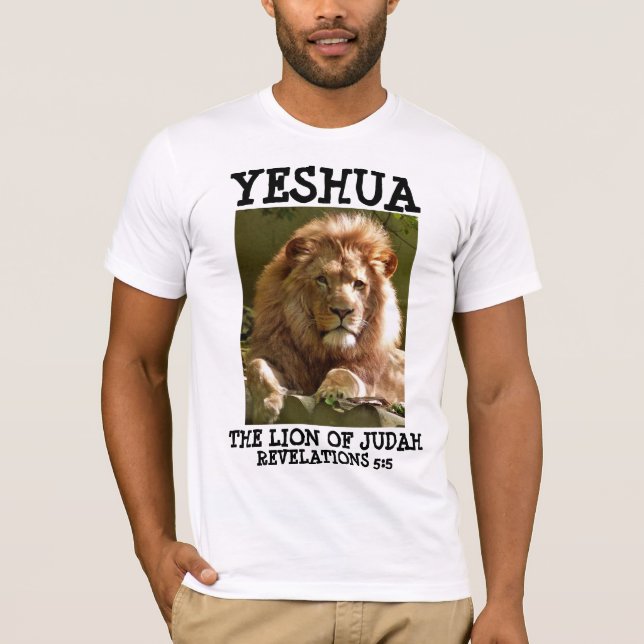 YESHUA JESUS LION DA JUDAH T-shirts (Frente)