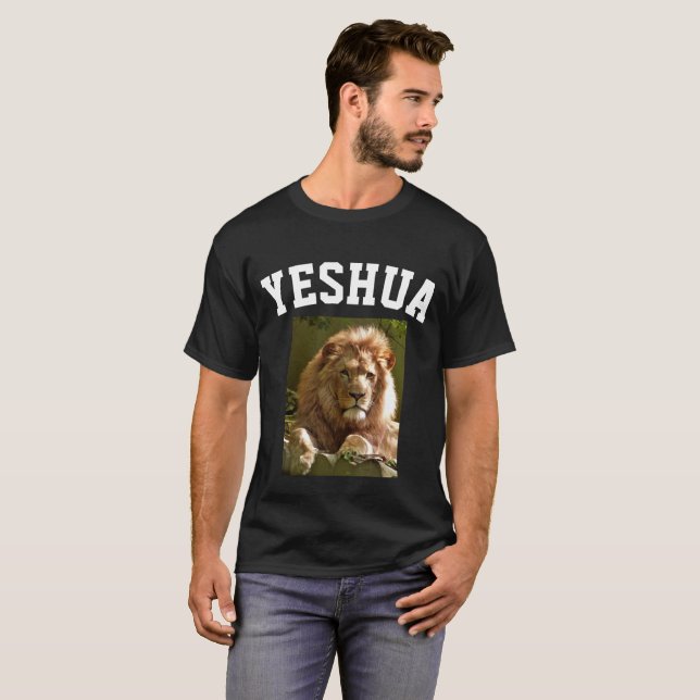 YESHUA LION DE JUDAH JESUS T-shirts (Frente Completa)