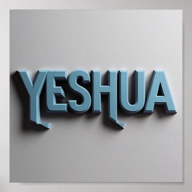 Yeshua Matte Poster Impressão | Hebraico Ai design (Frente)