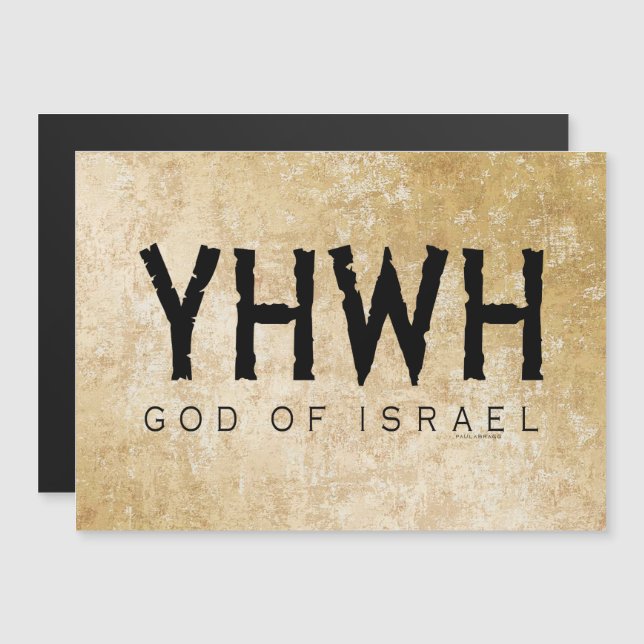 YHWH (Yahweh, Jeová) Deus Israel Tetragrammaton (Frente/Verso)