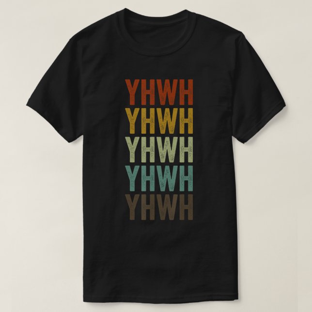 YHWH YHWH Yahweh Hebraico T-Shirt (Frente do Design)
