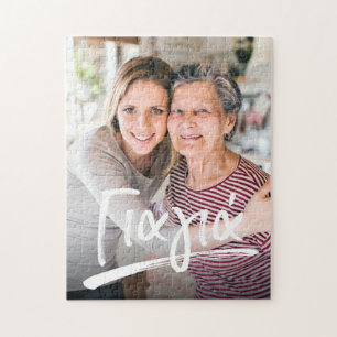 Yiayia, foto da avó grega Quebra-cabeça do Jigsaw