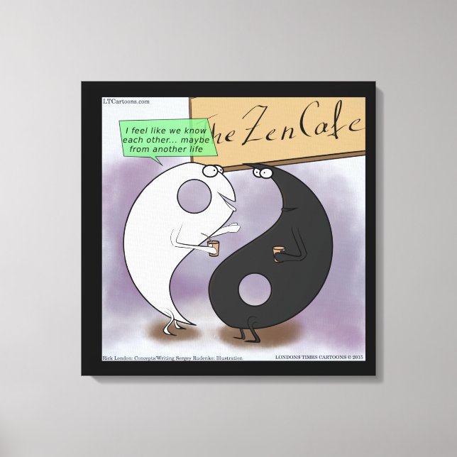 Yin Conhece Yang Funny Canvas Print (Frente)