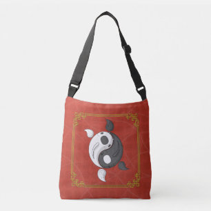 Yin e Yang, a bolsa de Impressão Koi