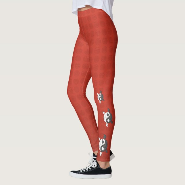 Yin e Yang as Leggings Koi (Esquerda)