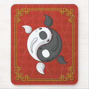 Yin e Yang o Koi Mousepad