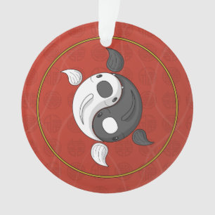 Yin e Yang, o Ornamento acrílico de Koi