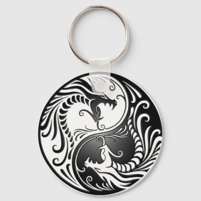 Yin Yang Button Chaveiro (Frente)