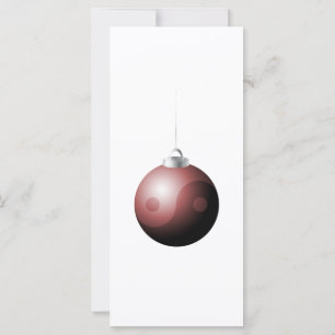 Yin Yang Christmas Ball em vermelho