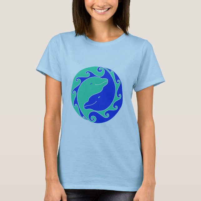 Yin-Yang Dolphins T-Shirt (Frente)
