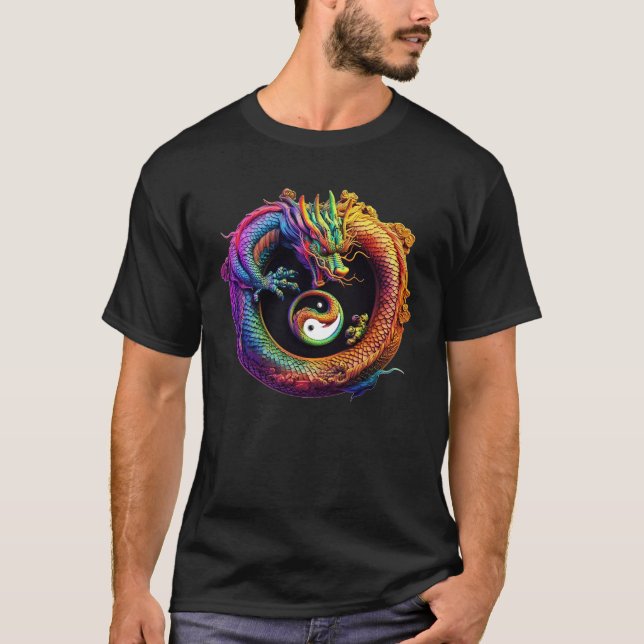 Yin Yang Dragon T-Shirt (Frente)