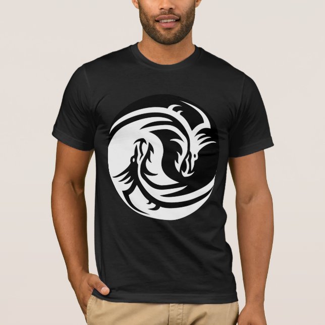Yin yang dragons T-shirt (Frente)