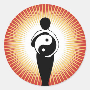 Yin Yang Figura adesivo