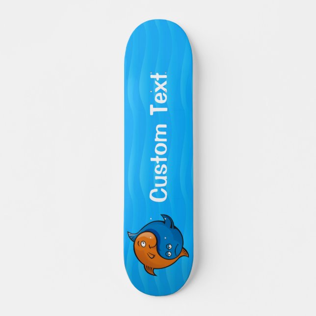 Yin Yang Fish Cartoon Skateboard (Frente)