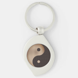 Yin Yang Metal Chaveiro