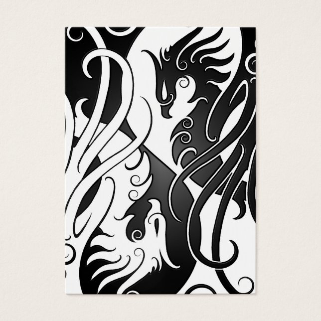 Yin Yang Phoenix, branco e preto (Frente)