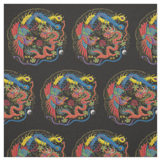 Yin Yang Phoenix e tecido do dragão