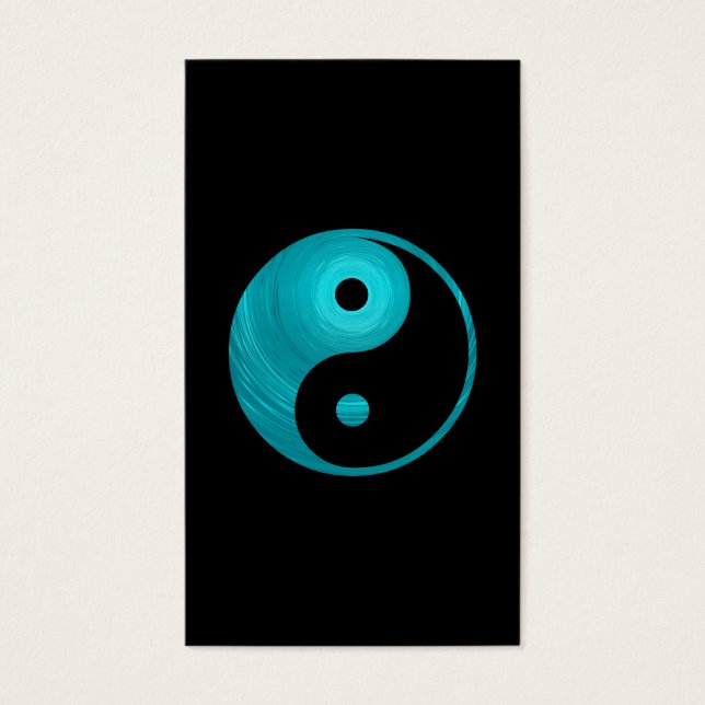 Yin Yang Teal Blue Aqua Spiral Modelo Black (Frente)