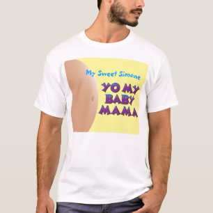 YO MEU MAMA do BEBÊ - t-shirt para o pai (amarelo)